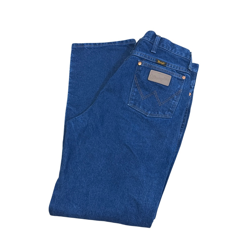 Wrangler 936PWD Cowboy Cut Jeans Mens 36x32 Dark Wash Indigo Denim